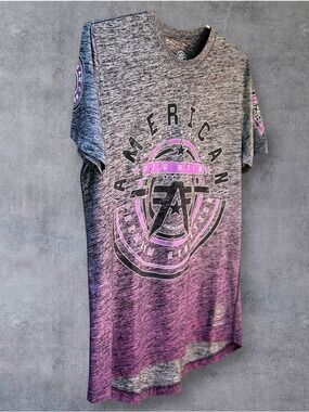 Affliction American Customs Graphic T Shirt Men Medium Purple Black